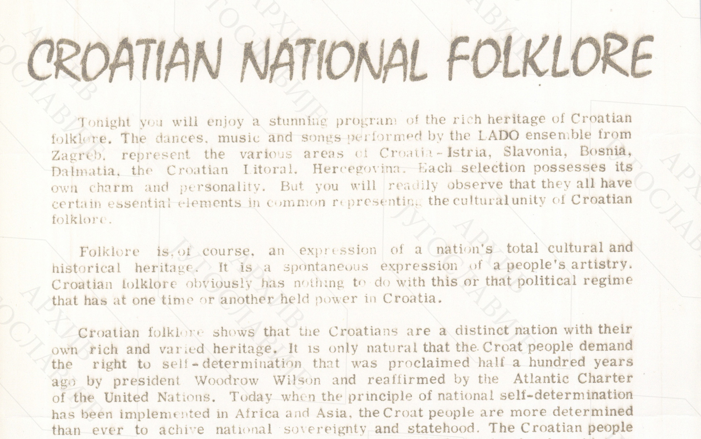  Croatian National Folklore, организације United American Croats, 1967